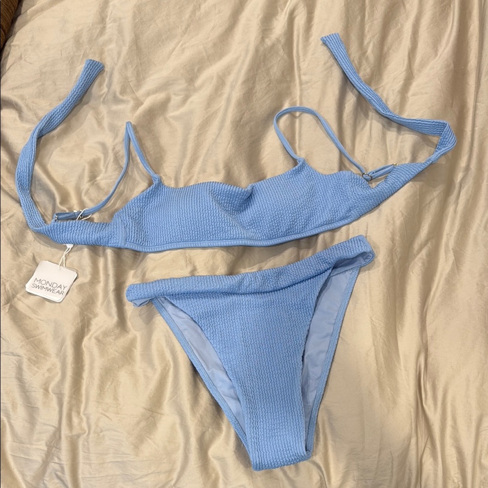 NWT! Monday Swimwear Blue Bikini Set